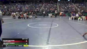 1 lbs Quarterfinal - Elijah Dacuyan, Pamlico County vs Bryson Church, Alleghany