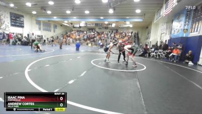 150 lbs Champ. Round 1 - Isaac Pina, Porterville vs Andrew Cortes, Villa Park