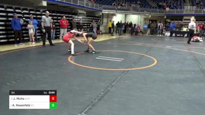 94 lbs Rd 7 - Consi-semis - Jordyn Muhs, Shippensburg vs Alexia Rosenfeld, Mt. Lebanon