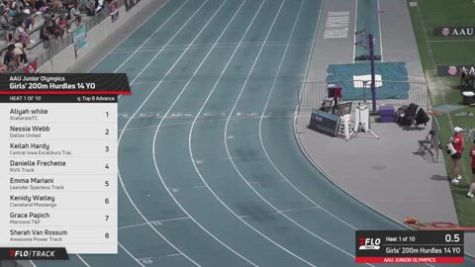 2026 AAU Junior Olympic Games - Youth Girls' 200m Hurdles, Prelims 1 - Age 14
