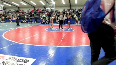 110 lbs Semifinal - Raeya Perkins, Bixby JH Girls vs Constance O'dell, Perry Girls Wrestling Club