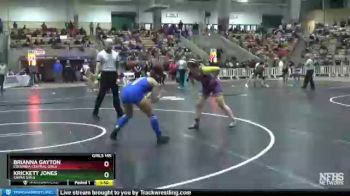 Girls 145 lbs Champ. Round 1 - Brianna Gayton, Columbia Central Girls vs Krickett Jones, Karns Girls