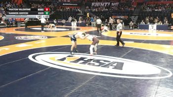 2A 120 lbs Semifinal - Kannon Judycki, Elmhurst (IC Catholic) vs Paxton Valentine, Morris