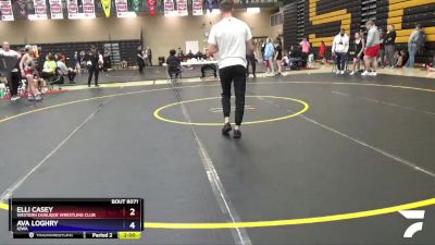 97 lbs Round 2 - Elli Casey, Western Dubuque Wrestling Club vs Ava Loghry, Iowa