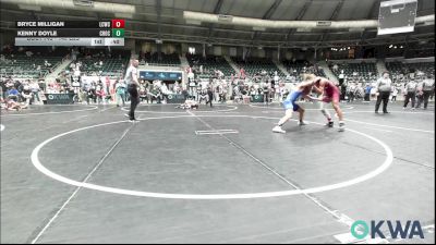 140 lbs Semifinal - Bryce Milligan, Lincoln Christian vs Kenny Doyle, Choctaw Ironman Youth Wrestling