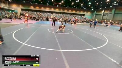 96-97 lbs Round 2 - Baylon Austin, USA Gold vs Rhyez Rios, Raider Wrestling