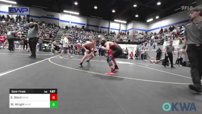 90 lbs Semifinal - Sawyer Ward, Red Ryder Wrestling Club vs Waylon Wright, Weatherford Youth Wrestling