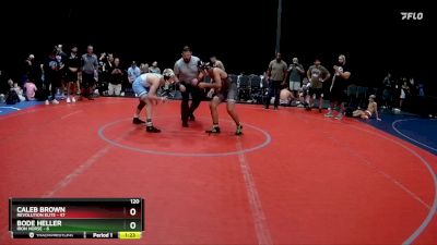 120 lbs Placement (4 Team) - Caleb Brown, Revolution Elite vs Bode Heller, Iron Horse