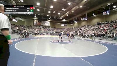 2A 144 lbs Semifinal - Dakota Blad, Millard vs James Crowley, North Sevier