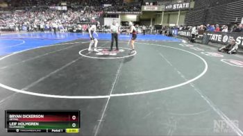 2A 132 lbs Quarterfinal - Bryan Dickerson, Orting vs Leif Holmgren, Ellensburg