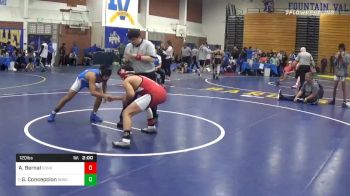 120 lbs Prelims - Abel Bernal, Garden Grove vs Gavin Concepcion, Rancho Bernardo