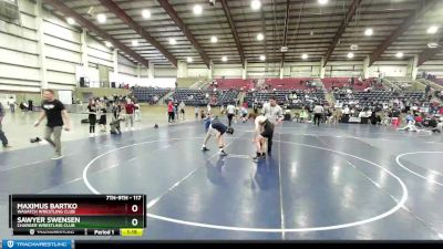 117 lbs Semifinal - Sawyer Swensen, Charger Wrestling Club vs Maximus Bartko, Wasatch Wrestling Club