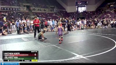 52-52 lbs Round 1 - Matthew Korte, Ellicott Metro District Thunderhawks Wrestling Club vs Orlando Vigil, Pueblo County Wrestling Club