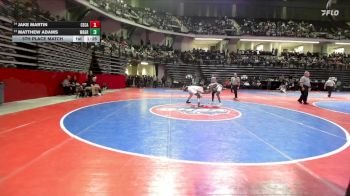 157-4A 5th Place Match - Matthew Adams, Walnut Grove vs Jake Martin, Central (Carroll)