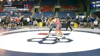 138 lbs Cons. Sub-rd Of 16 - Brady Full, Pennsylvania vs Gage Spurgeon, Iowa