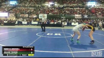 G - 107 lbs 1st Place Match - Brooke Yeadon, Glacier (Kalispell) Girls vs Rebecca Birdwell, Fergus (Lewistown) Girls