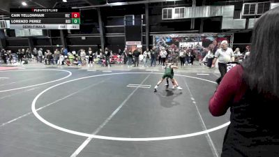 50 lbs Semifinal - Cain Yellowhair, Rez Kids vs Lorenzo Perez, Rising Sun WC