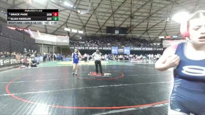 Girls 4A 125 lbs Champ. Round 2 - Grace Page, Skyview (Girls) vs Eliah Kessler, Curtis (Girls)