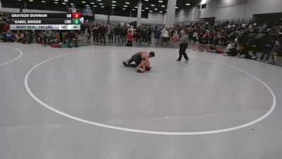 140 lbs Champ. Rd Of 32 - Gabel Singer, Lawrence Elite Wrestling Club vs Grayson Bowman, Immortal Athletics WC