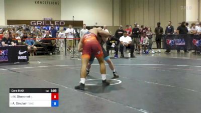 92 kg Cons 8 #2 - Nick Stemmet, Illinois vs Aeoden Sinclair, Tiger Style Wrestling Club