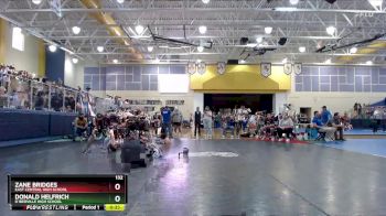 132 lbs 7th Place Match - Zane Bridges, East Central High School vs Donald Helfrich, D`Iberville High School