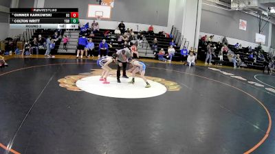 85 lbs Round 2 - Colton Writt, Young Guns WC vs Gunner Karkowski, Beth Center
