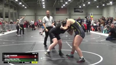 185 lbs Cons. Round 2 - Adalynn Hutto, Columbus Wrestling Club vs Clair Harder, Newton