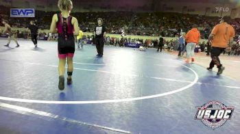 65 lbs Round Of 16 - Juliette Rosas 2, OKC Saints Wrestling vs Aubree Mcguire, Redskins Wrestling Club