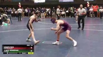 141 lbs Champ. Round 1 - Joseph Rice, Missouri Valley vs 2 Nick Henneman, Lourdes