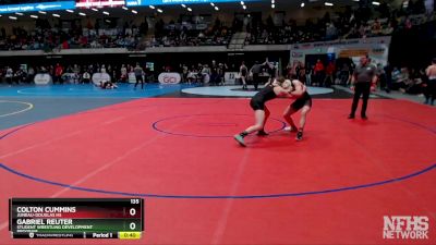 135 lbs Cons. Round 2 - Colton Cummins, Juneau-Douglas HS vs Gabriel Reuter, Student Wrestling Development Program