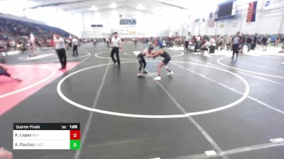 95 lbs Quarterfinal - Andres 'Rambo' Lopez, Wlv Jr Wrestling vs Arthur Paulino, Yucca Valley HS