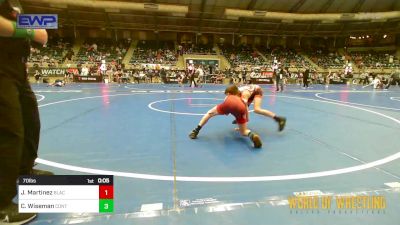 70 lbs 2nd Place - John (JJ) Martinez, Black Fox Academy vs Colton Wiseman, Contender Wrestling Academy