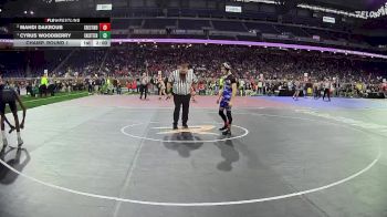 D1-106 lbs Champ. Round 1 - Cyrus Woodberry, Cass Technical HS vs Mahdi Dakroub, Dearborn Heights Crestwood