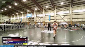 195 lbs Quarters & Wb (16 Team) - Derek Bond, West Coast Wrestling vs Cayden Baker, Oregon 2