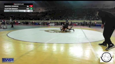 130 lbs Consi Of 8 #2 - Weston Johnson, Hilldale vs Clayton Eudaily, Tonkawa