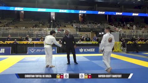 Hayden Scott Barefoot vs Christian Toffoli De Souza 2025 Pan Jiu Jitsu IBJJF Championship