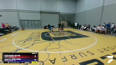 136 lbs Round 1 (4 Team) - Cheyanne Geyer, North Carolina vs Shayla DeBlaere, North Dakota