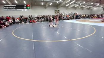 165 lbs Champ. Round 1 - Dillon Weidler, Woodland Park vs Brennen White, Loveland