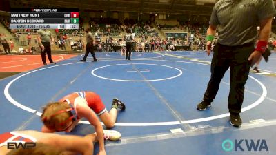 76 lbs Rr Rnd 2 - Matthew Hunt, Caney Valley Wrestling vs Daxton Deckard, Raw Wrestling Club