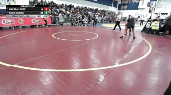 130 lbs Cons. Round 3 - Anyssa Lopez, South Hills vs Sara Garcia, Murrieta Mesa