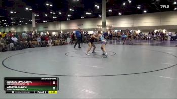 120 lbs Quarterfinals (8 Team) - Athena Hawn, Sunbear Wrestling vs Alexes Spaulding, Indiana Smackdown