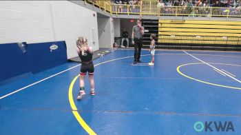 45 lbs Round Of 32 - Ray Harris, Huskey Wrestling Club vs Lainey Mitchell, Pawnee Wrestling Club