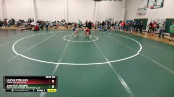 95 lbs Quarterfinal - Sawyer Adams, High Plains Thunder Wrestling Club vs Lucas Stirling, Camel Kids Wrestling