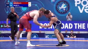 92 kg 1/2 Final - Connor Robert MIRASOLA, United States vs Sali Yusrefov SALIEV, Bulgaria