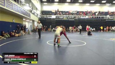 174 lbs Cons. Round 2 - Mario Rodas-Portillo, Bakersfield vs Jair Green, Sacramento City College