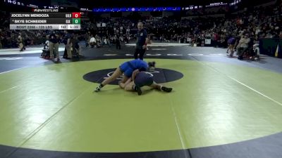 125 lbs Round Of 16 - Jocelynn Mendoza, Gilroy (CC) vs Skye Schneider, Elk Grove (SJ)