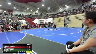 53 lbs Quarterfinal - Nash Probst, East Noble TUF vs Crosby Mason, PAWS