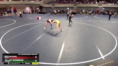 107 Championship Bracket Quarterfinal - William Bainbridge, Hastings vs Declan Dahl, Anoka