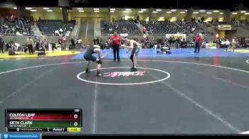 120 lbs Round 2 (4 Team) - Seth Clark, 3A Sutherlin vs Colton Lehf, 3A Warrenton