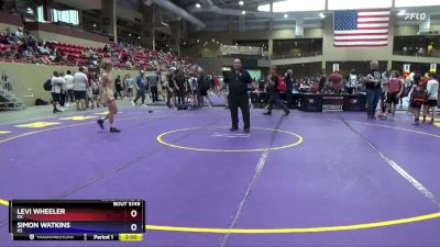 119 lbs Cons. Round 2 - Levi Wheeler, OK vs Simon Watkins, KS